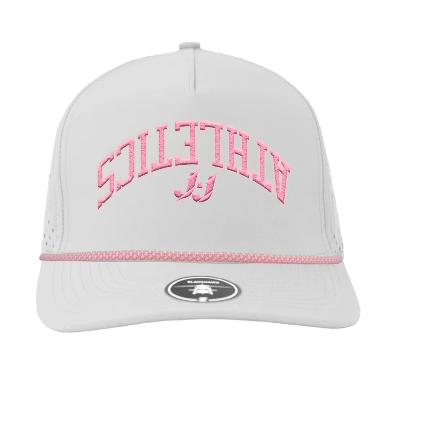 Golf Rope Hat- Off White/ Pink