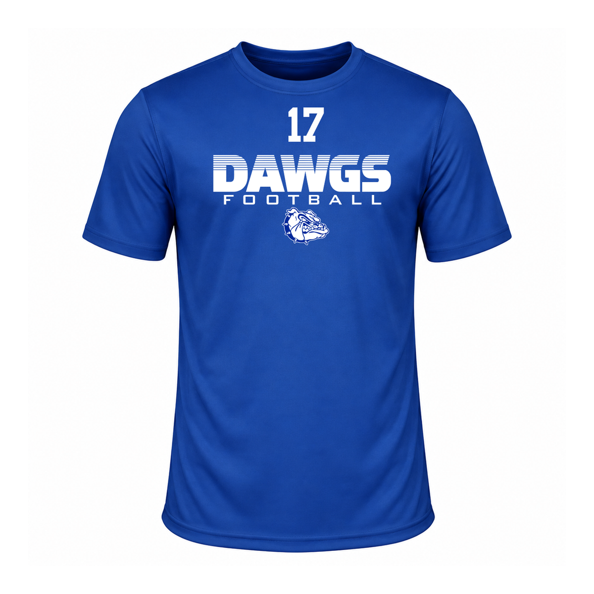 Bulldogs Football- DriFit Shirt (Royal)