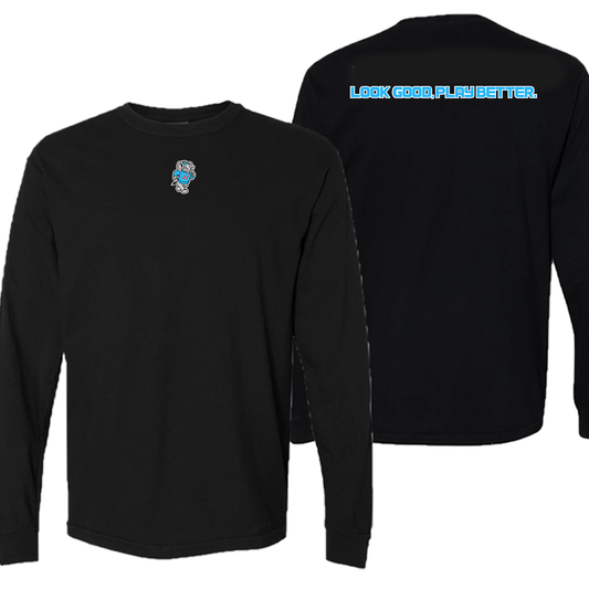 Cotton Long Sleeve - J&J Black / Baby Blue
