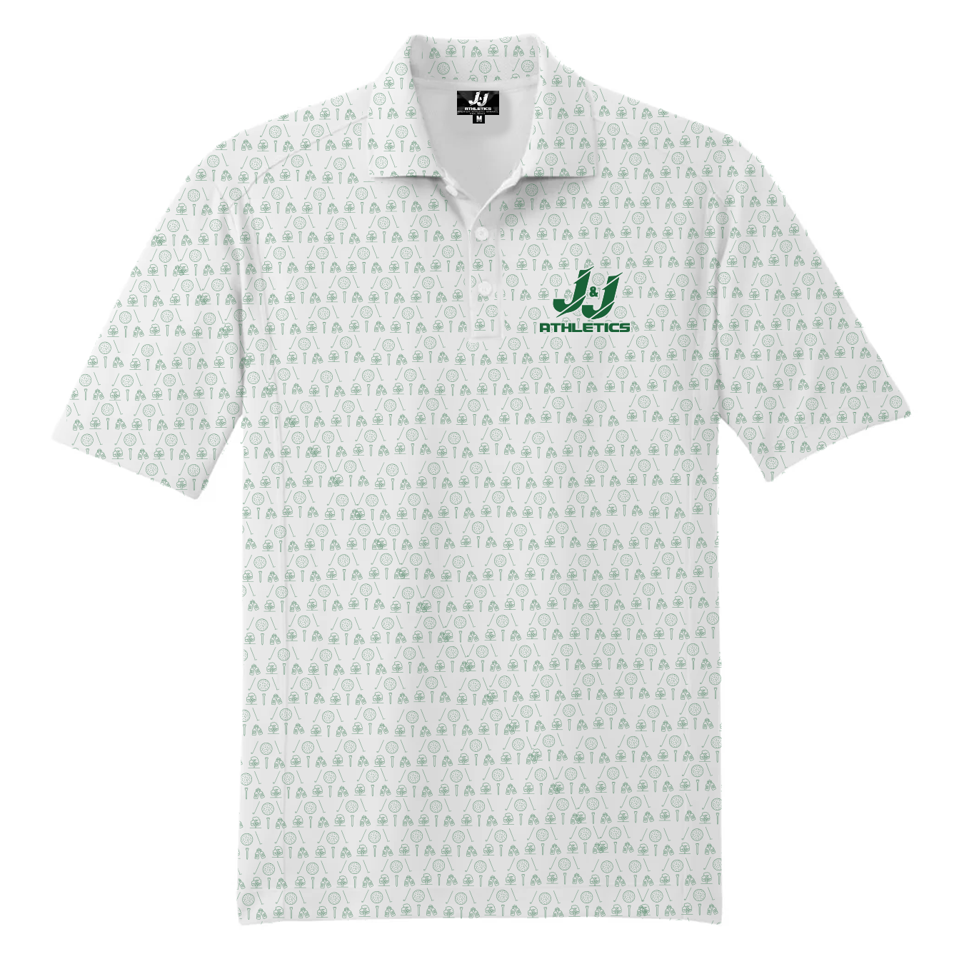 White / Green - Men's Golf Polo (21+)