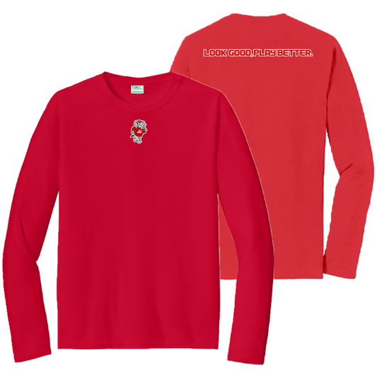 Cotton Long Sleeve - J&J Red / Red
