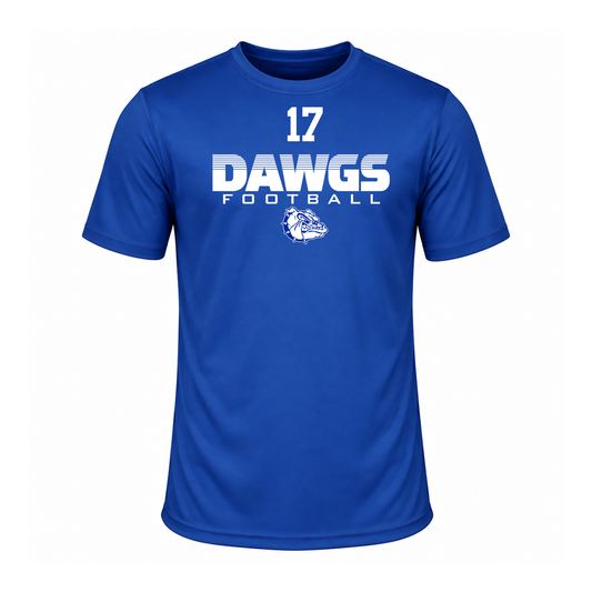 Bulldogs Football- DriFit Shirt (Royal)